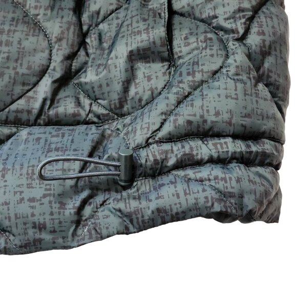 FLX Dark Green Puffer Jacket Cinchable Waist High Neck Zip and Snap Size… - Picture 9 of 16